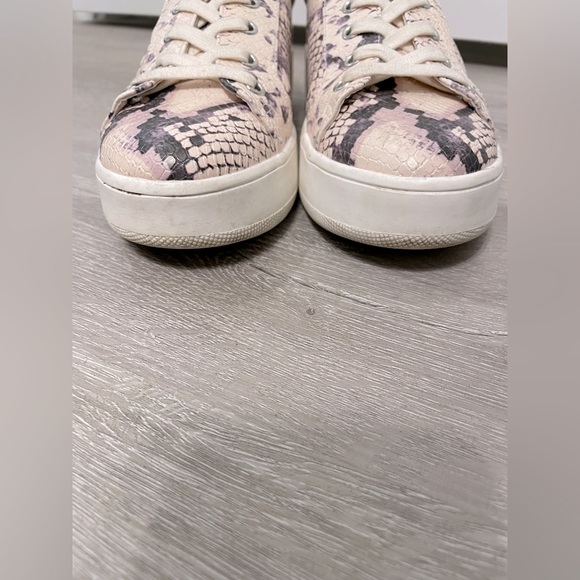 Steve Madden Platform ‘Bertie’ Python Tennis Shoes Sneakers Lace-Up - Size 8 M - Picture 6 of 8